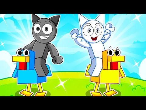 ¡Convirtiéndome en CHICKEN JOCKEYS en Roblox! (sprunki)