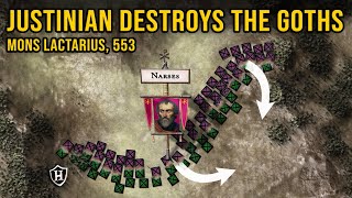 Justinian's army destroys the Gothic Kingdom - Battle of Mons Lactarius 553 -  (Part 2/3)