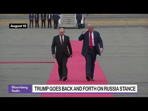 YouTube video thumbnail: Trump Goes Back and Forth on Russia Stance, Ukraine Aid