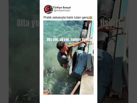 Pratik Zekası Sayesinde Balık Tutan Genç😂