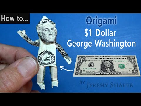 Fold a George Washington from a One-Dollar Bill! 👴 Pure Origami