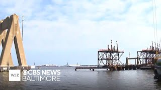 YouTube video thumbnail: Maryland Gov. Wes Moore, Congress Members Check out Key Bridge Progress