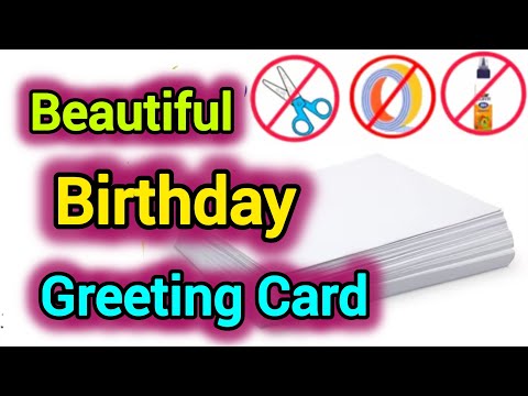 Easy Handmade Paper Birthday Greeting Card || Diy Birthday Greeting Card || Easy Birthday Card