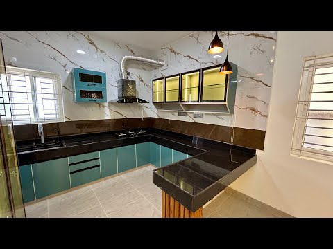 Stunning Modular Kitchen With Dining Space & Breakfast Counter top👌🔥🔥