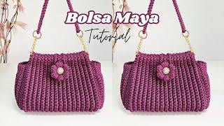 ❤️‍🔥BOLSA DE CROCHÊ LINDA, TENDÊNCIA 2025 E COM FECHO EM FLOR PUFF/ Bolsa Maya