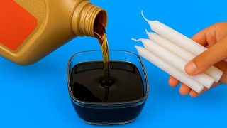 Mix CANDLE WAX and used motor oil and see the trick no one told you about!