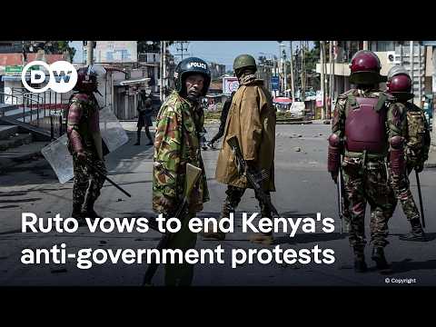 YouTube video thumbnail: Kenya’s President Tells Police to Shoot Looters, Arsonists 'in the Leg' Amid Protests