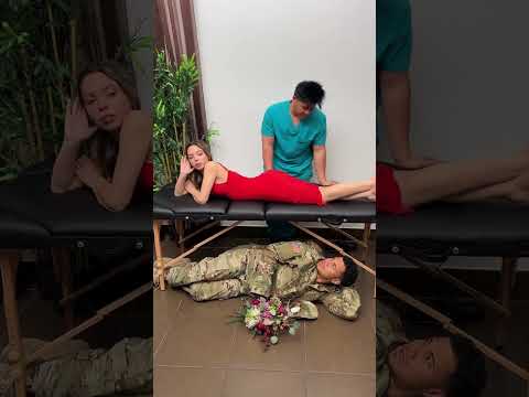 Military husband catches wife cheating with the Masseur!