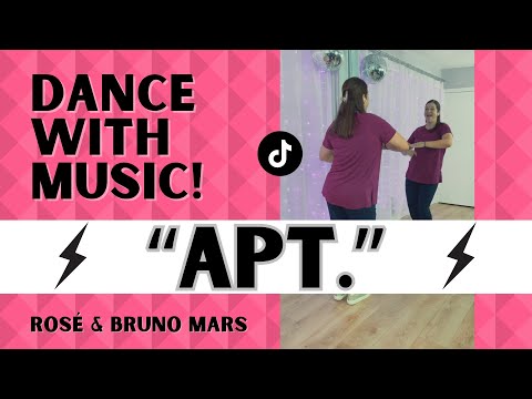 “APT.” Dance 🩷🖤 Rosé & Bruno Mars 🩷🖤 Easy Dance for Beginners 🩷🖤 TikTok Dance Trend