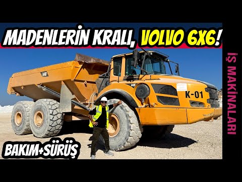 Volvo 6X6 A40F | Bakım ve Sürüş | Belden Kırmalı Dev Kaya Kamyonu ile Madende 1 Gün