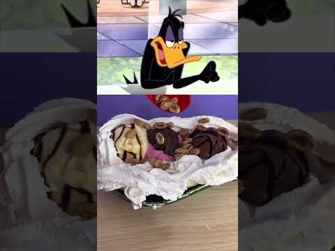 Banana split do patolino #receitas #doces #sorvete #desenho #comida #cartoon #anime #desenhoanimado