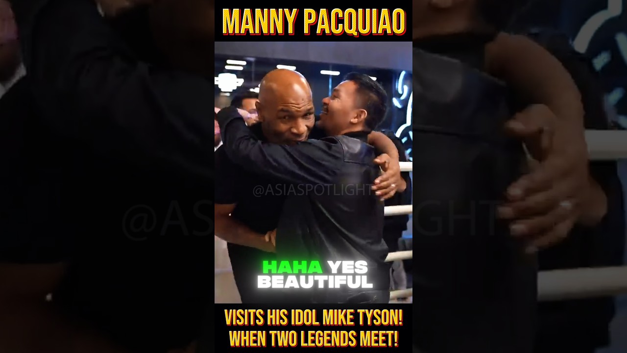Manny Pacquiao VISITS Iron Mike Tyson! Both Legends! 🙏 #mannypacquiao #shorts #shortsfeed