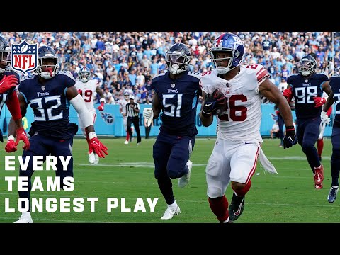 Every Team's Longest Play at Midseason | NFL 2022 Highlights video clip