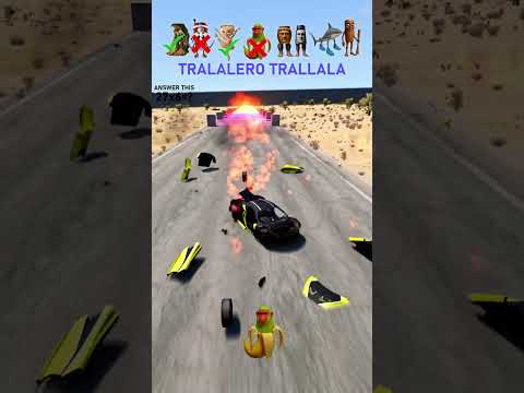 Italian brainrot cars vs lightsabers traps | Beamng drive