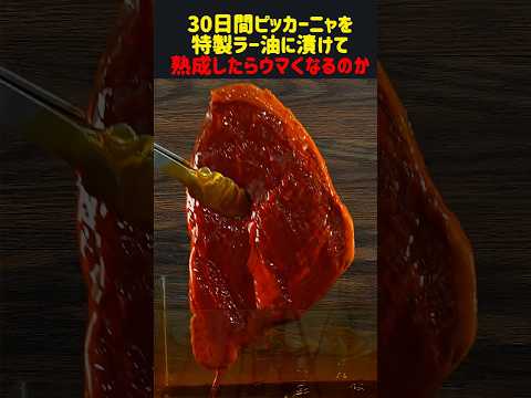 30日間ピッカーニャを特製ラー油に漬けて熟成したらウマくなるのか#雑学 #飯テロ