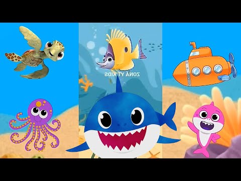 Baby Shark kids song under seaworld | Baby Shark Dance Song | Animals Sea Nursery rhymes toddlers