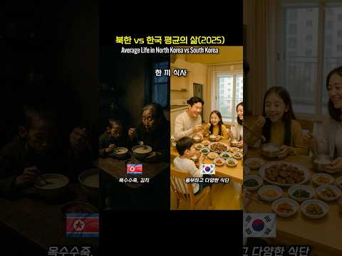 북한 vs 한국 평균의 삶(2025)