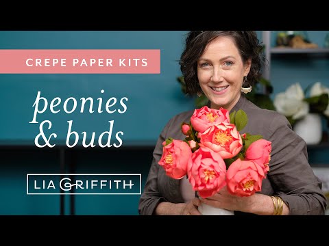 Crepe Paper Peony Flower Kit (full tutorial)