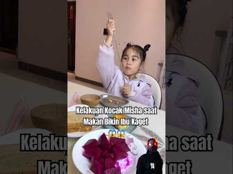 Kelakuan Kocak Misha saat Makan Bikin Ibu Kaget 😱😱 #shorts #videolucu #kelakuankocak #dubbing