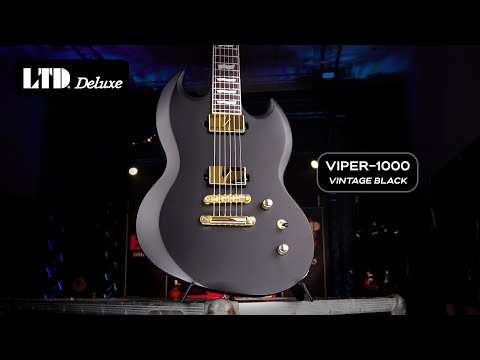 ESP Guitars: Caleb Shomo (Beartooth) Reacts to the LTD Deluxe Viper-1000 Vintage Black