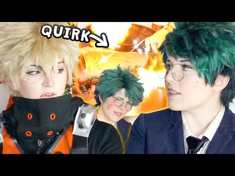 Teacher Izuku and Pro Hero Bakugou Bake a Cake? | My Hero Academia Cosplay