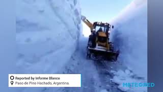 Importantes nevadas en la provincia de Neuquén, Argentina