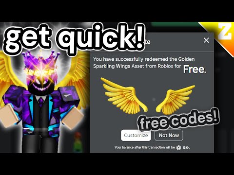 FREE CODES! How To GET The GOLDEN SPARKLING WINGS For FREE! QUICK!