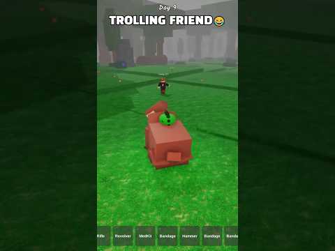 Trolling friend😂.. #roblox #99nightintheforest