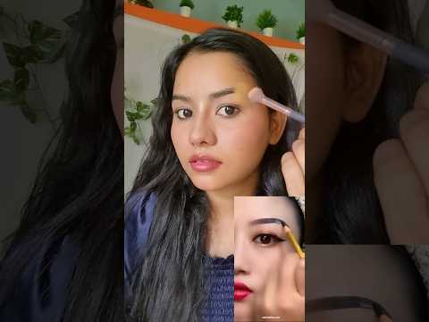 Chinese Eyebrows Tricks for left Eyebrow 🙄😱 hack #shorts #makeup