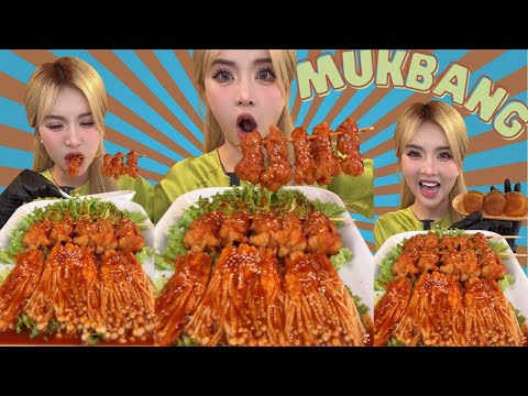 Tóc Vàng mukbang chân gà nấm sốt cay quá trời luôn nè bạn ơi!!!