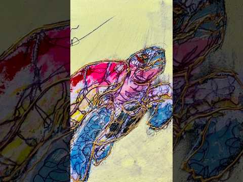 楽しもうとする気持ちってすぐ忘れてしまわない？  #物語のある絵画 title: 人生の楽しさを忘れてしまった亀