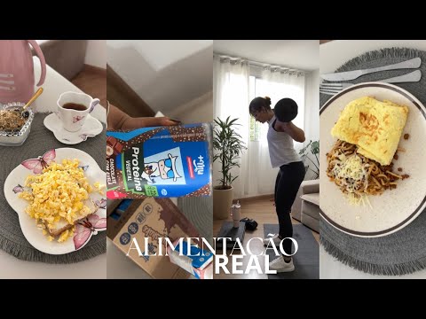 tudo o que eu como em um dia, meus suplementos, treino em casa, indicação de produto