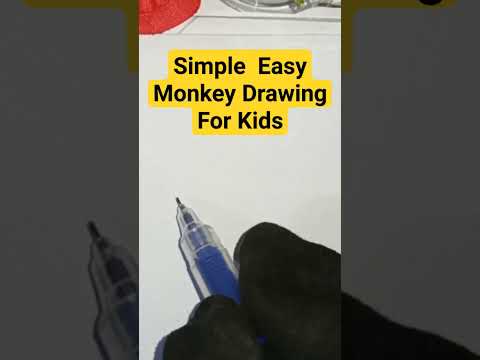 Easy Drawing for monkey#shorts #drawingforkids#kidsdrawingvideo #artwork