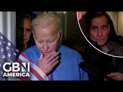 Joe Biden mumbles through press conference as concerned staff watch US President