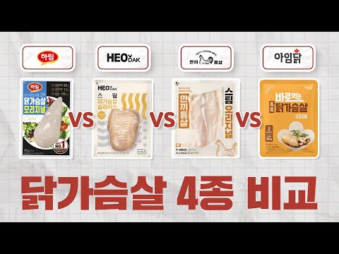 영양사가 알려주는 닭가슴살 제대로 고르는 법ㅣ닭가슴살 브랜드 4종 비교(하림vs한끼통살vs허닭vs아임닭)
