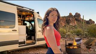 Living for Free Escaping to the Arizona Mountains | Van + Truck Life