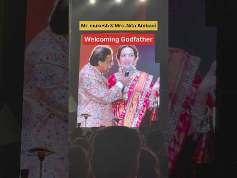 Ambani Family welcoming Godfather At Ambani Wedding celebration #ambaniwedding #nitaambani #srk