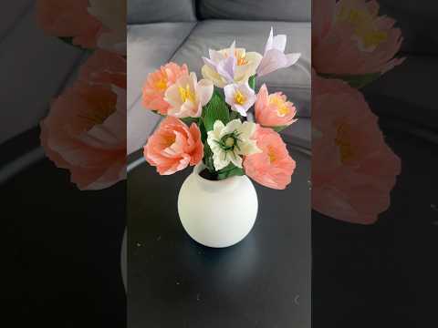 Kytice z papíru 🌸 #diy #papir #tvoreni #tutorial #narozeniny