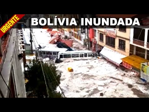 Clima do Fim dos Tempos: Temporal e Granizo varrem tudo pela frente na Bolívia
