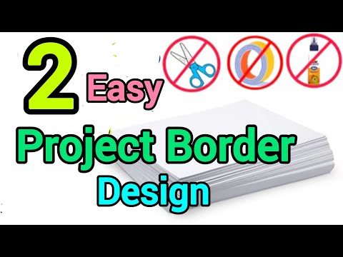 Simple Project Border Design || Easy project Border Design For Student || Beautiful Border Design