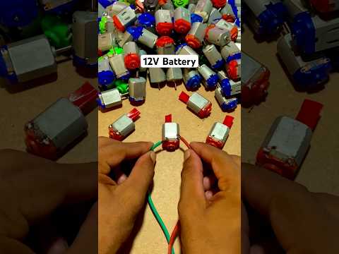 12V Battery And 9V With 180W Power Dc Motor Speed #shorts #motor #youtubeshorts #dcmotor