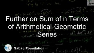 Further on Sum of n Terms of Arithmetical-Geometric Series