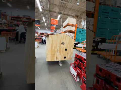 WE BUILT A HOUSE INSIDE HOME DEPOT 🔨