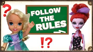 Elsia and Annia’s Substitute Teacher: The CRAZIEST Rules Ever! Anna and Elsa Toddlers - Barbie Dolls