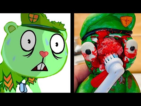 HAPPY TREE FRIENDS AND THEIR REACTIONS TO DEATHS. COMPILATION OF DEATHS