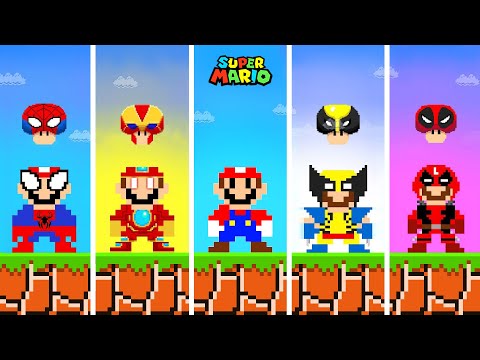 Super Mario Bros. But Seed Makes Mario Turn Into The AVENGERS