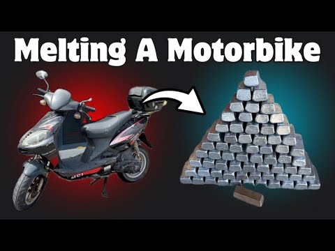 Melting A Motorbike - Big Break Down - Bulk Aluminum Bars - ASMR Metal Melting -  Free Copper