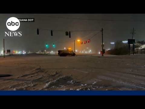 YouTube video thumbnail: Extreme Cold and Freezing Rain Blast Louisiana