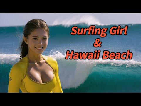 [AI Journey] Surfing Girl & Hawaii Beach   #AIJourney #Surfing #Hawaii #Beach