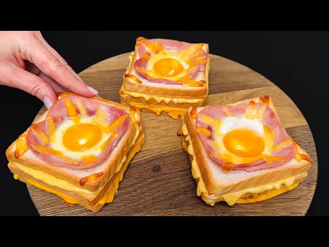 Schmackhafter als Sandwiches, die Sie noch nicht gegessen haben! Einfaches Frühstück in 5 Minuten!